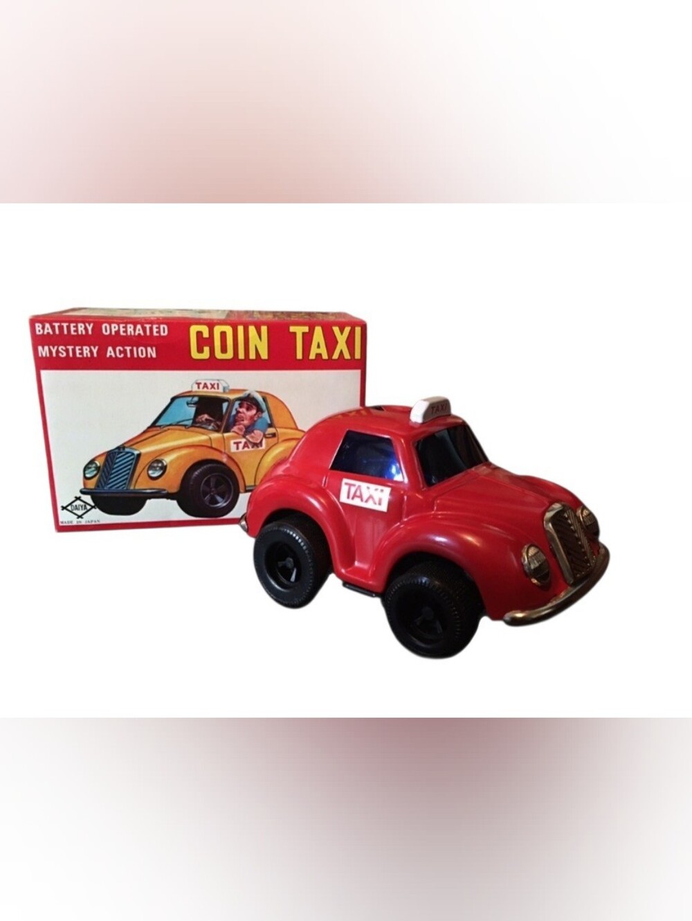 Mystery Action Coin Taxi Vintage Red Toy